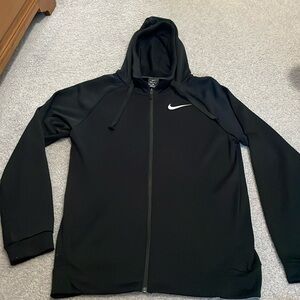 Nike Dry Fit boys black full performance zip up